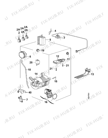 Взрыв-схема стиральной машины Zanussi TL703 - Схема узла Electrical equipment